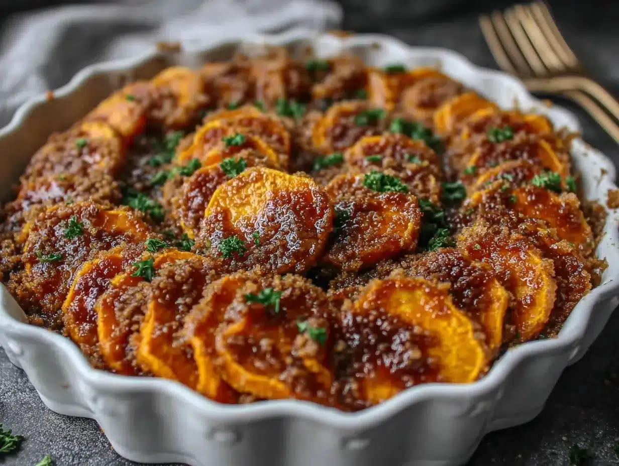 creamy scalloped sweet potato casserole preparation steps