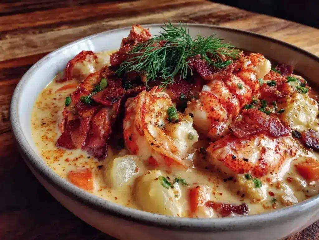 creamy seafood chowder - featured image