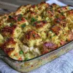 creamy stove top stuffing chicken casserole - featured image