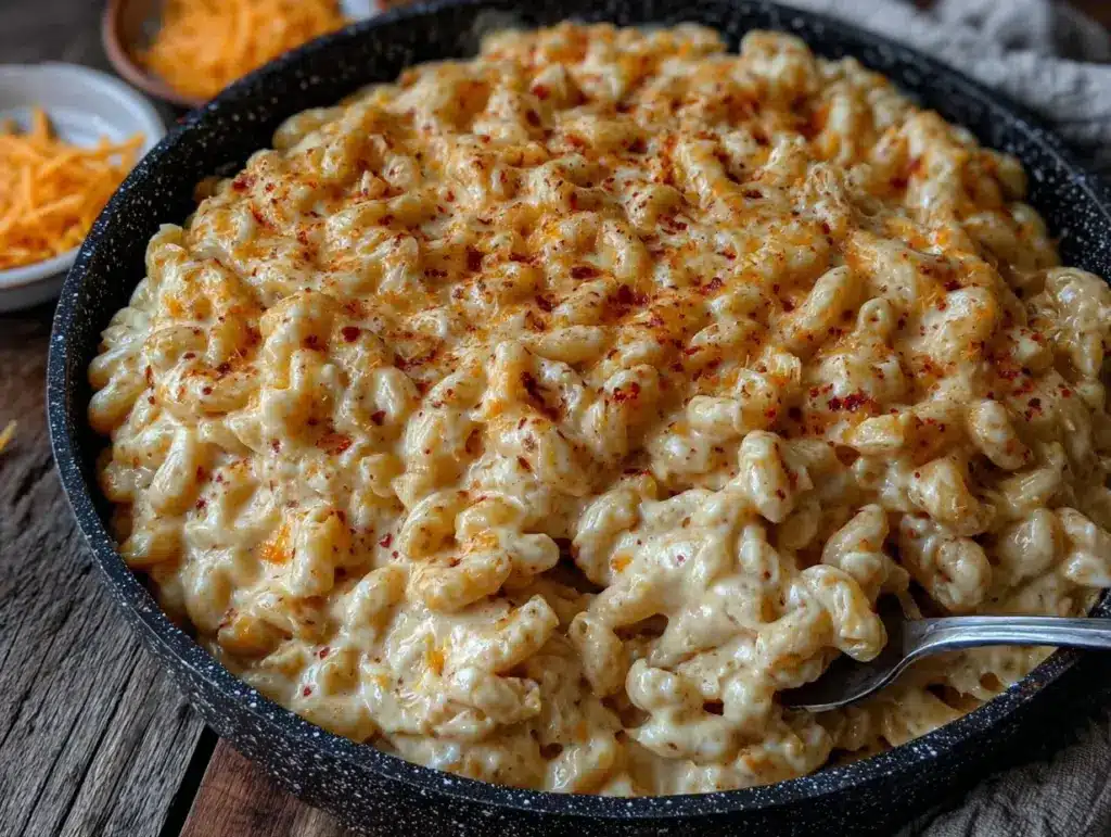 creamy stovetop macaroni and cheese - featured image