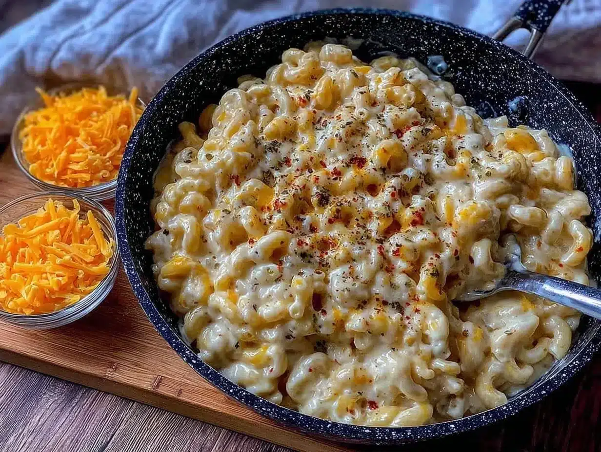 creamy stovetop macaroni and cheese preparation steps