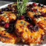 creamy sweet potato and cranberry gratin - featured image