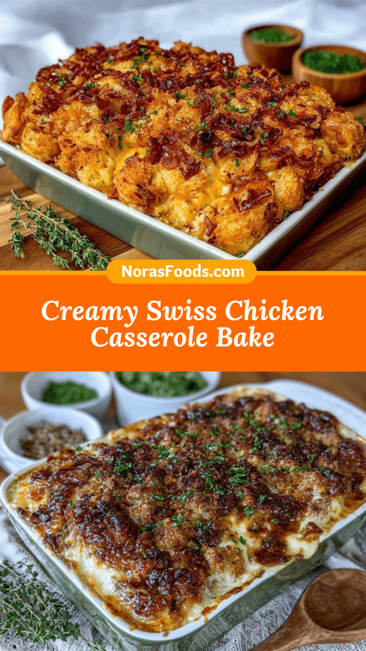 creamy Swiss chicken casserole recipe