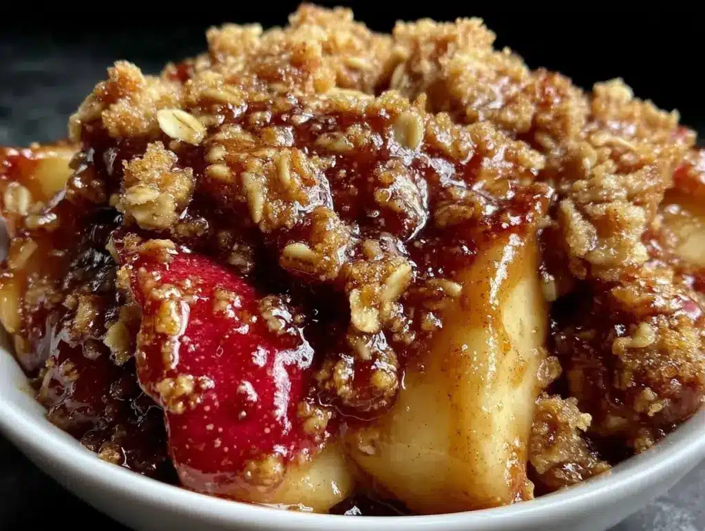 crispy apple crisp recipe - featured image