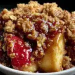 crispy apple crisp recipe - featured image