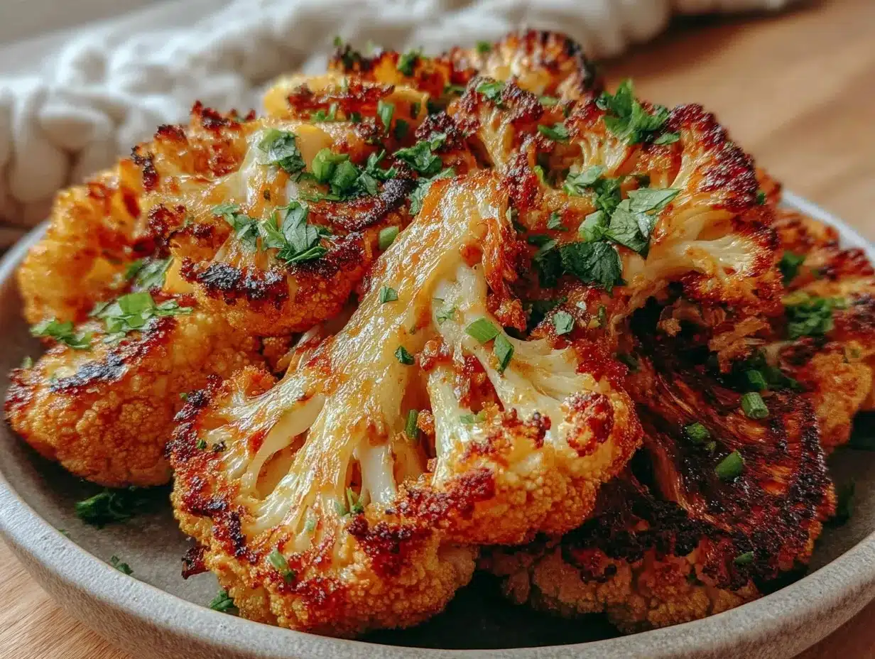 crispy curry roasted cauliflower preparation steps