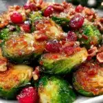 crispy maple Dijon Brussels sprouts - featured image