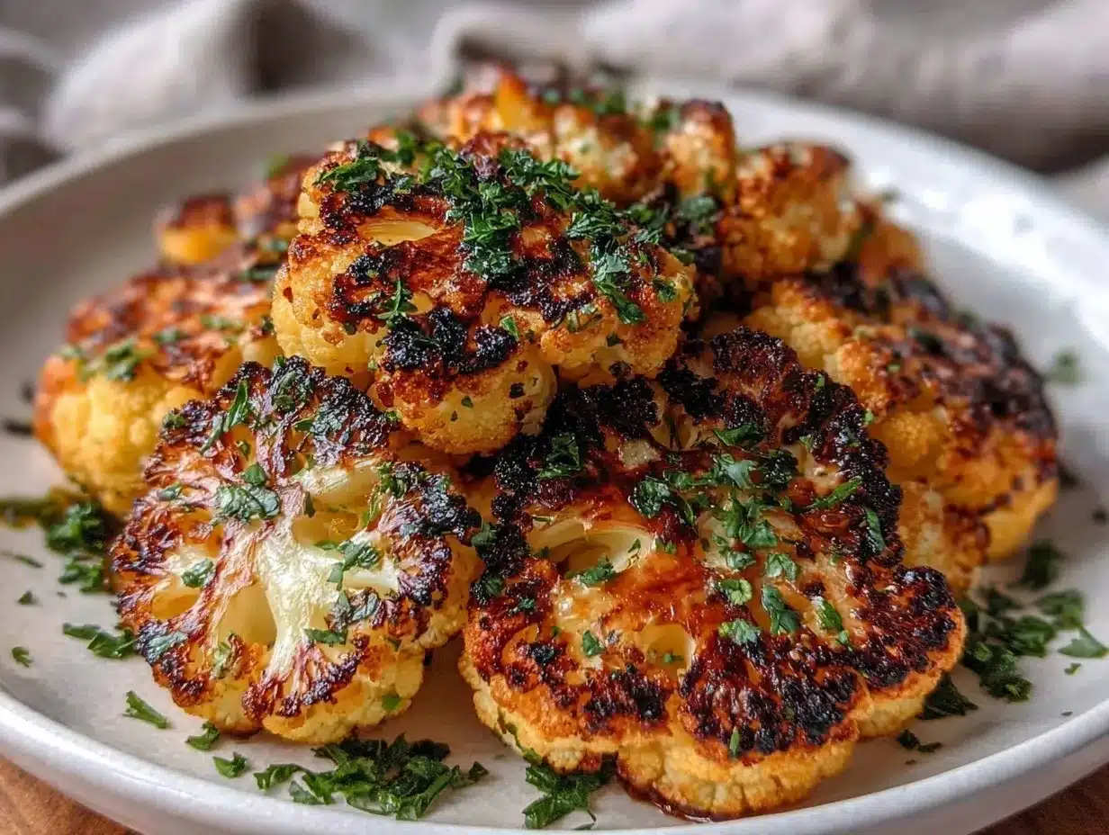 crispy roasted cauliflower preparation steps