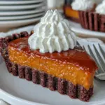 dark chocolate pumpkin tart - featured image