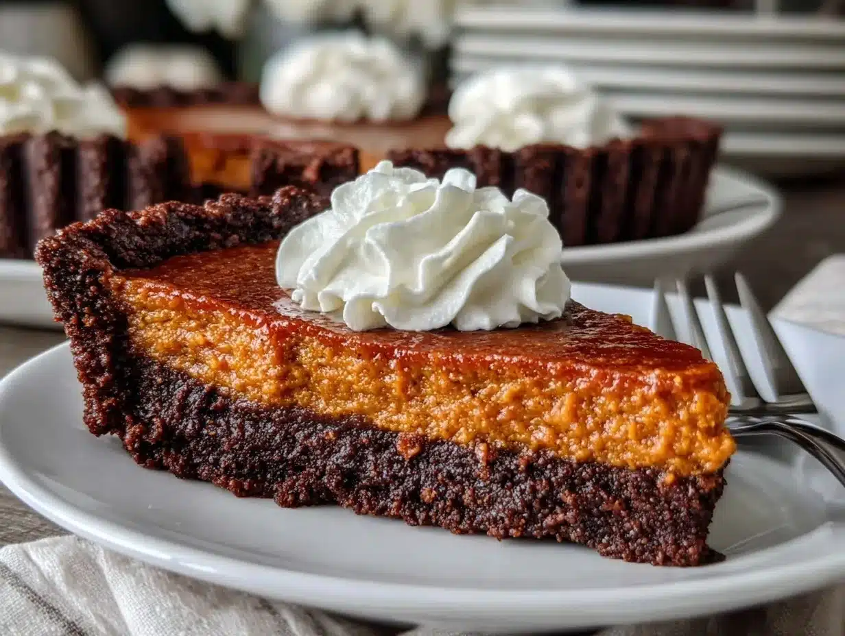 dark chocolate pumpkin tart preparation steps