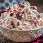 fluffy cranberry salad - featured image