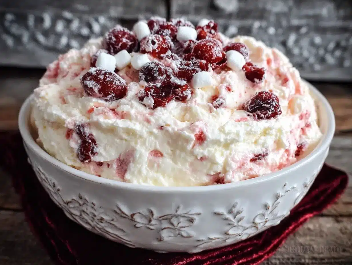 fluffy cranberry salad preparation steps