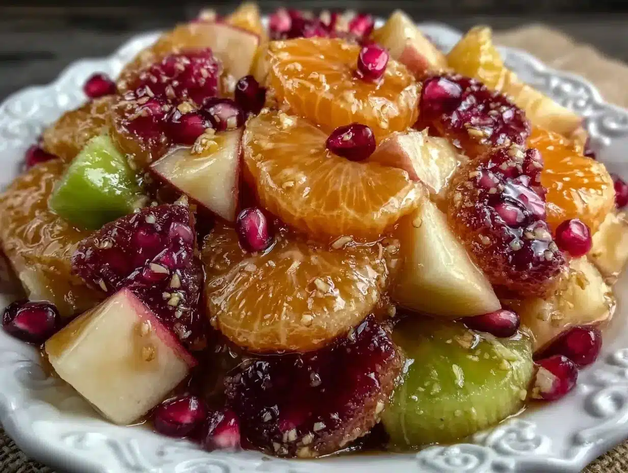 fresh winter fruit salad preparation steps