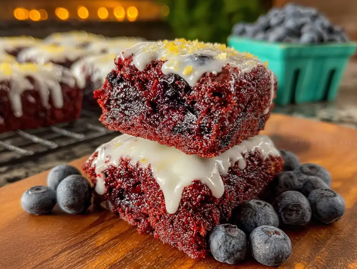 Fudgy Blueberry Brownies preparation steps