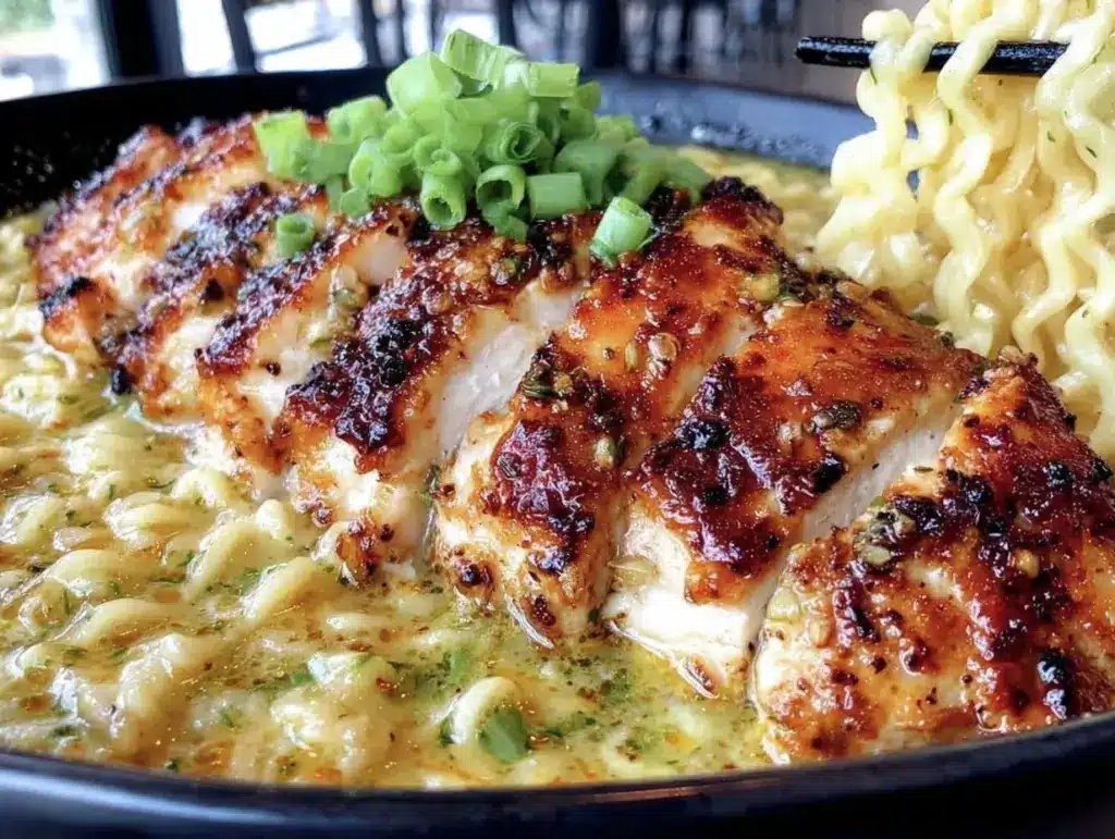 garlic chicken ramen - featured image