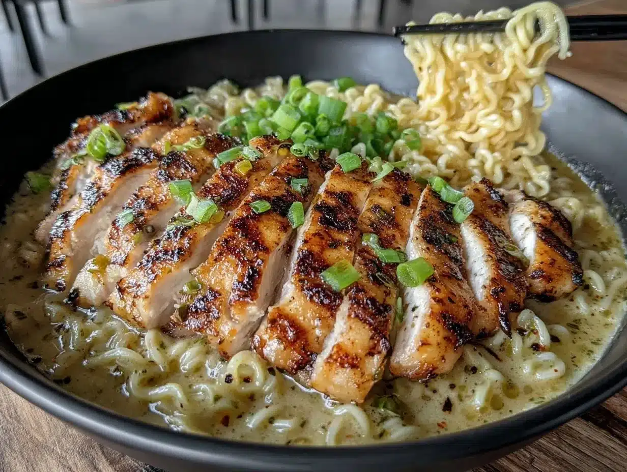 garlic chicken ramen preparation steps