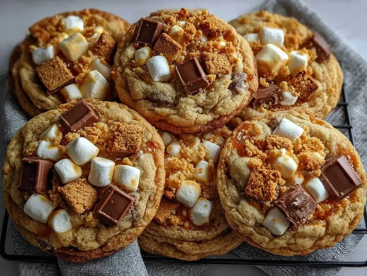 Gooey Smores Cookies preparation steps