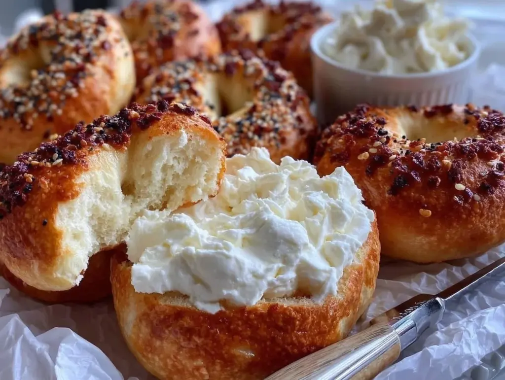 healthy almond flour bagels - featured image