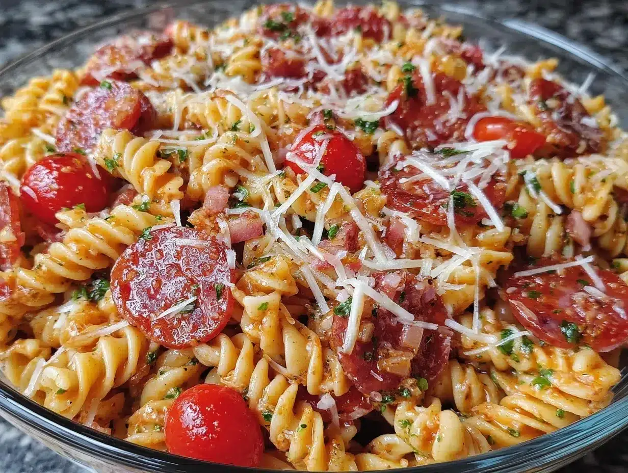 homemade pasta salad preparation steps