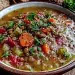 Mediterranean lentil soup - featured image
