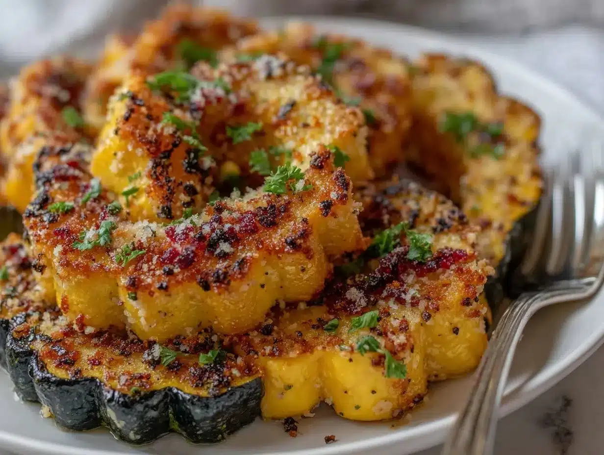 parmesan herb roasted acorn squash preparation steps