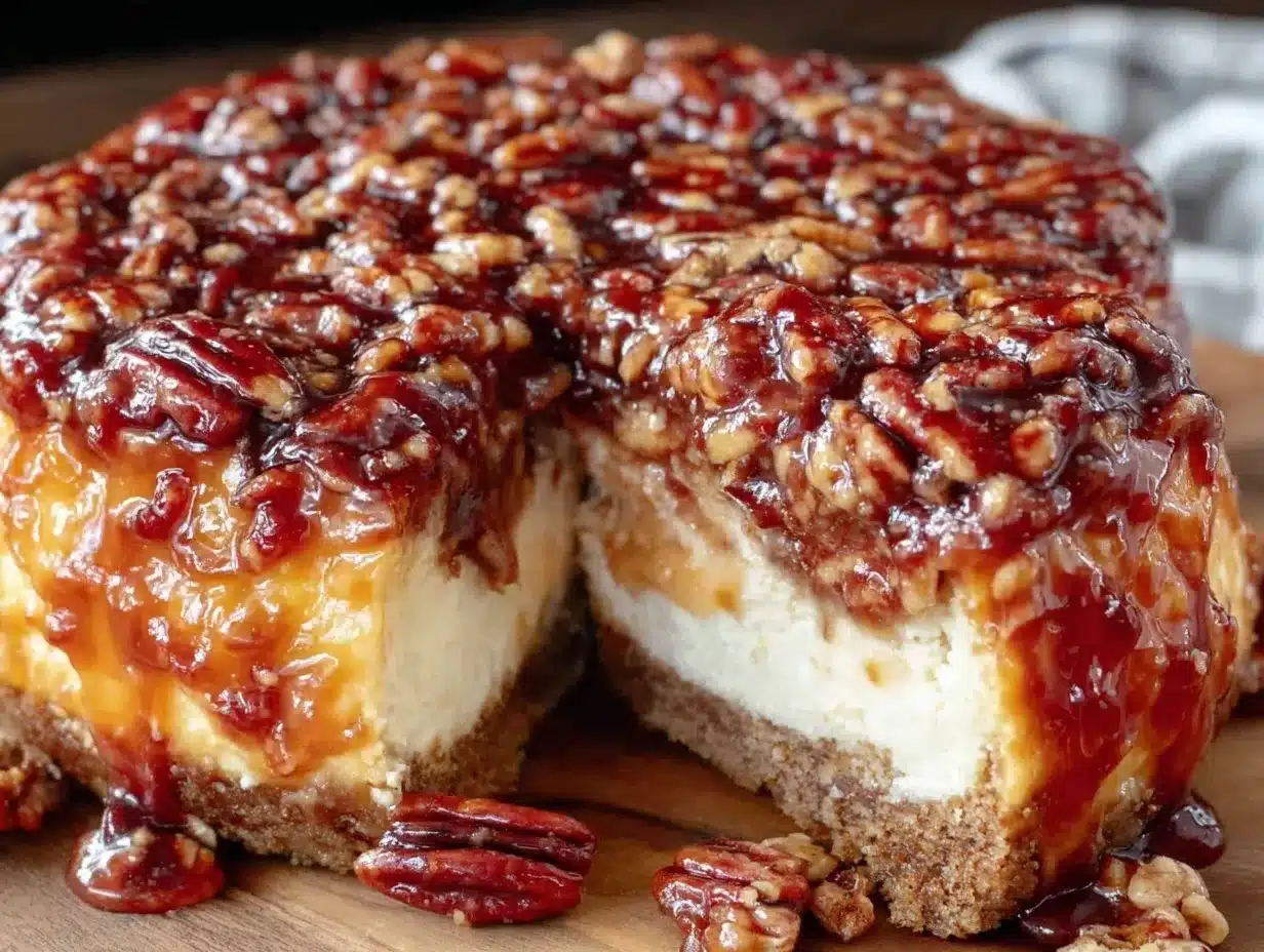 pecan pie cheesecake preparation steps