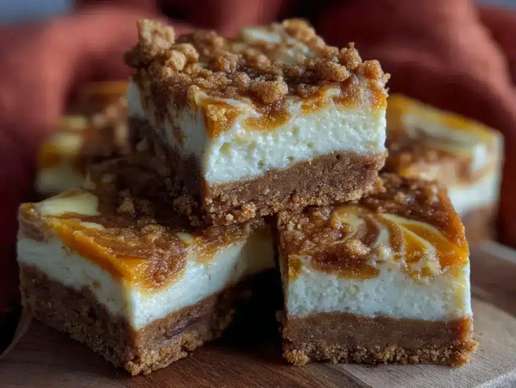 pumpkin cheesecake bars - featured image