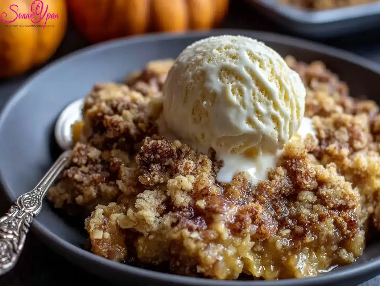 pumpkin pie crisp preparation steps