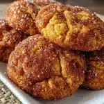 pumpkin snickerdoodle cookies - featured image
