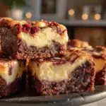 red velvet cheesecake brownies - featured image