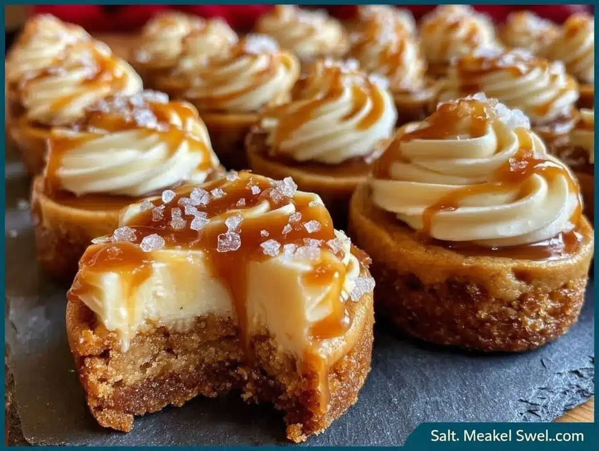 salted caramel cheesecake cookies preparation steps