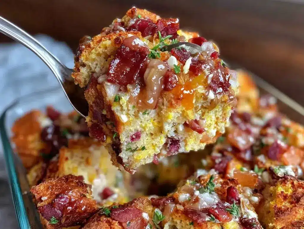 savory corn bread stuffing - featured image