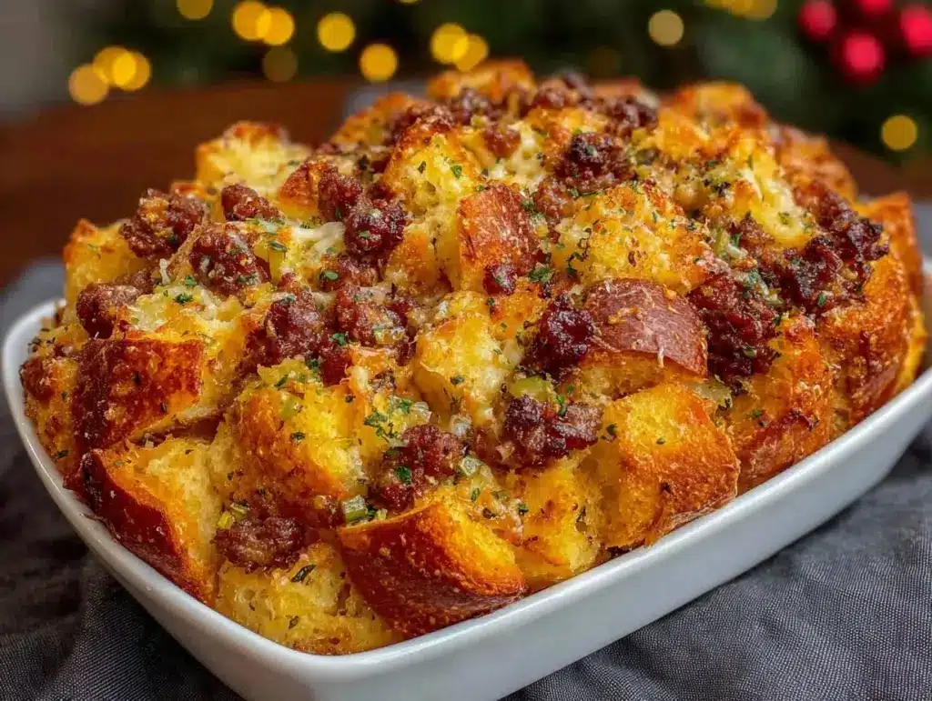 savory stuffing with sausage - featured image