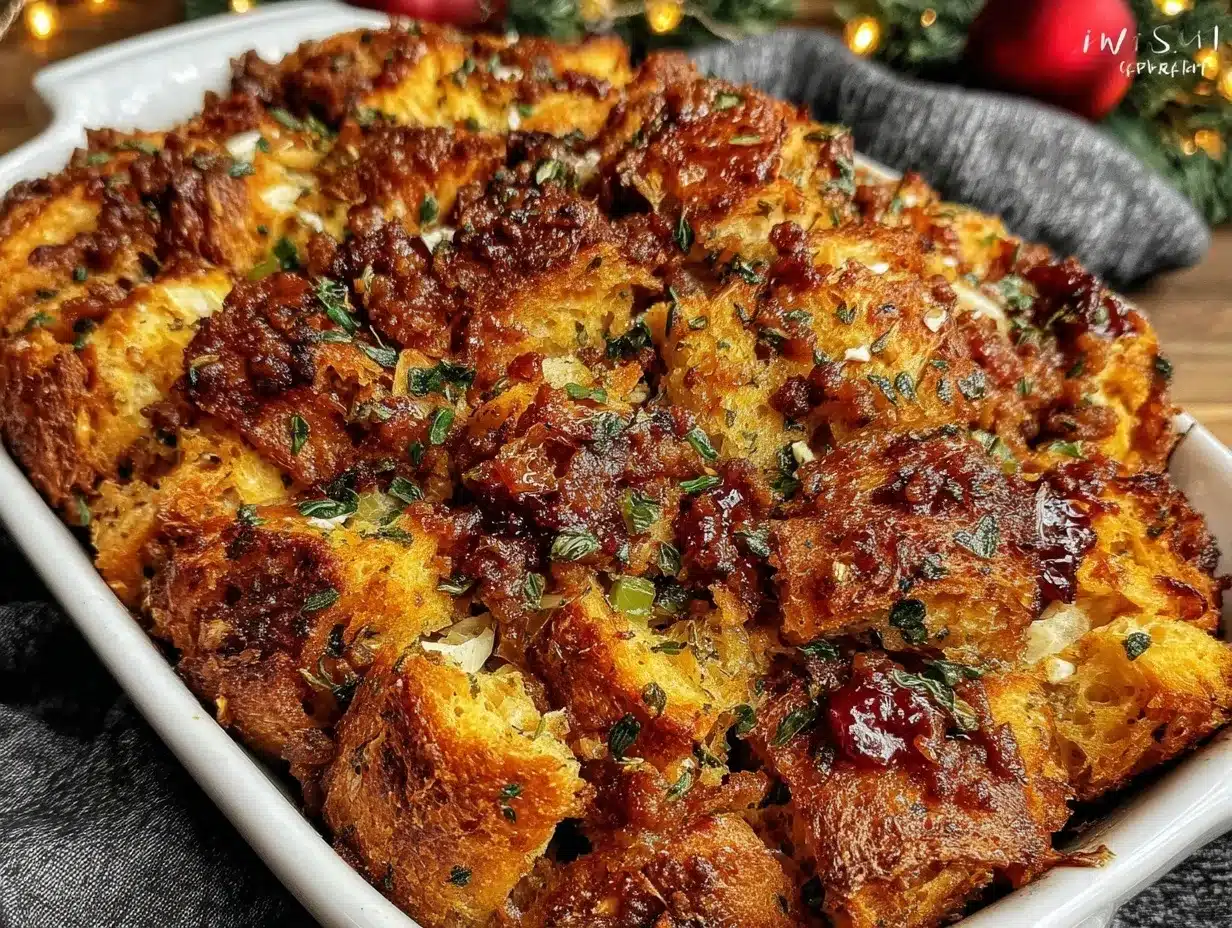 savory stuffing with sausage preparation steps
