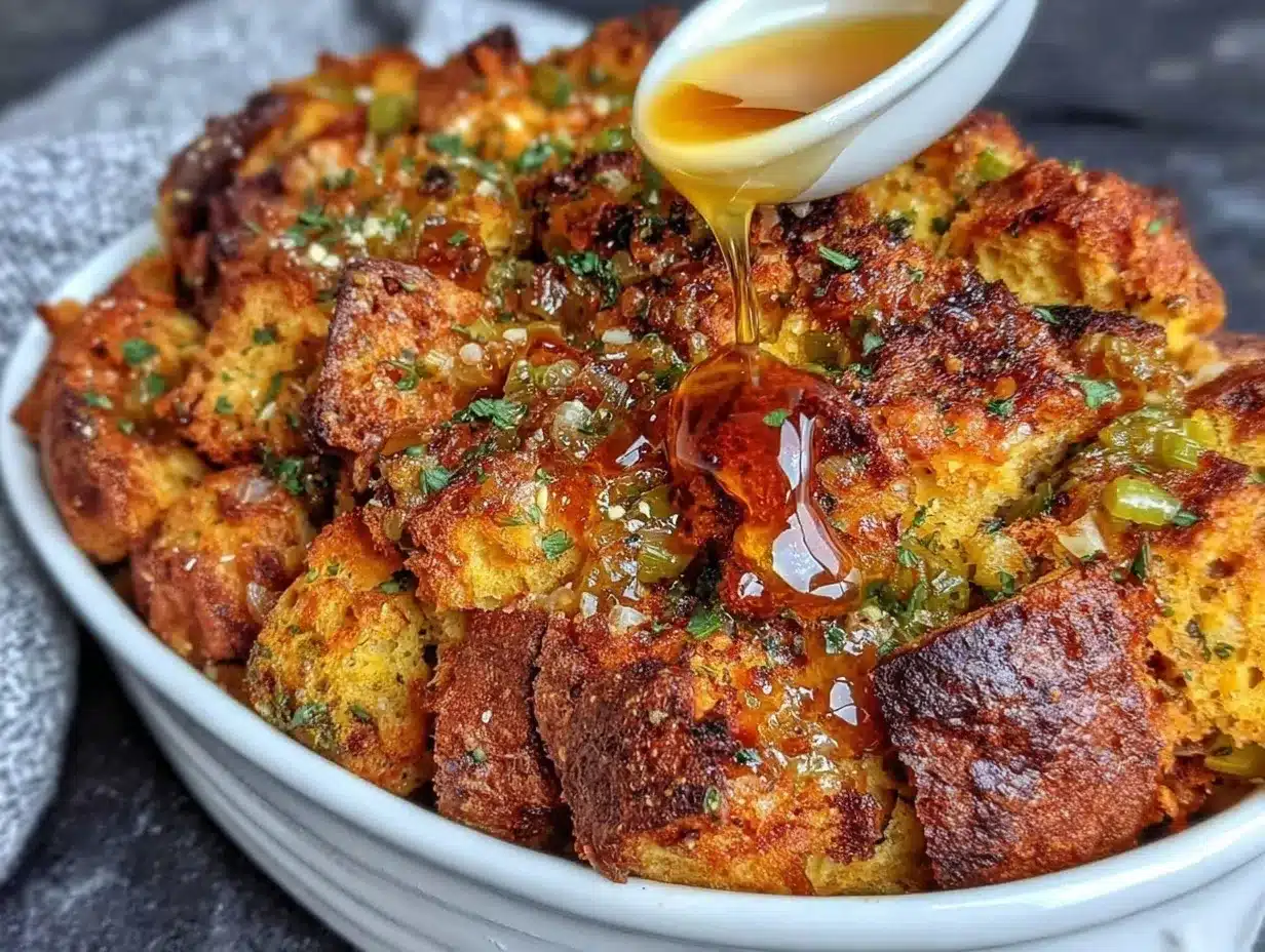 savory Thanksgiving stuffing recipe preparation steps