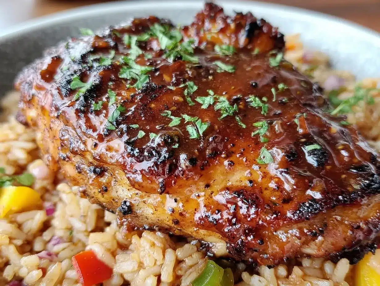 smothered chicken and rice preparation steps