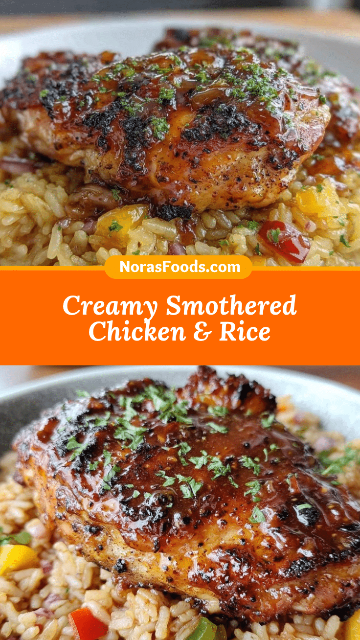 smothered chicken and rice recipe