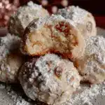 sweetened condensed milk snowball cookies - featured image