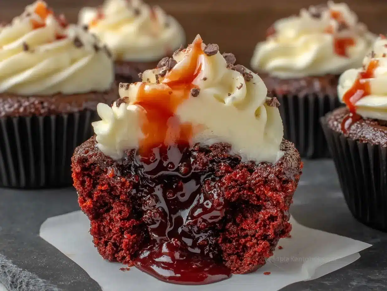 Vampire Bite Cupcakes preparation steps