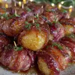 bacon wrapped water chestnuts - featured image