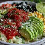 cauliflower rice burrito bowl - featured image