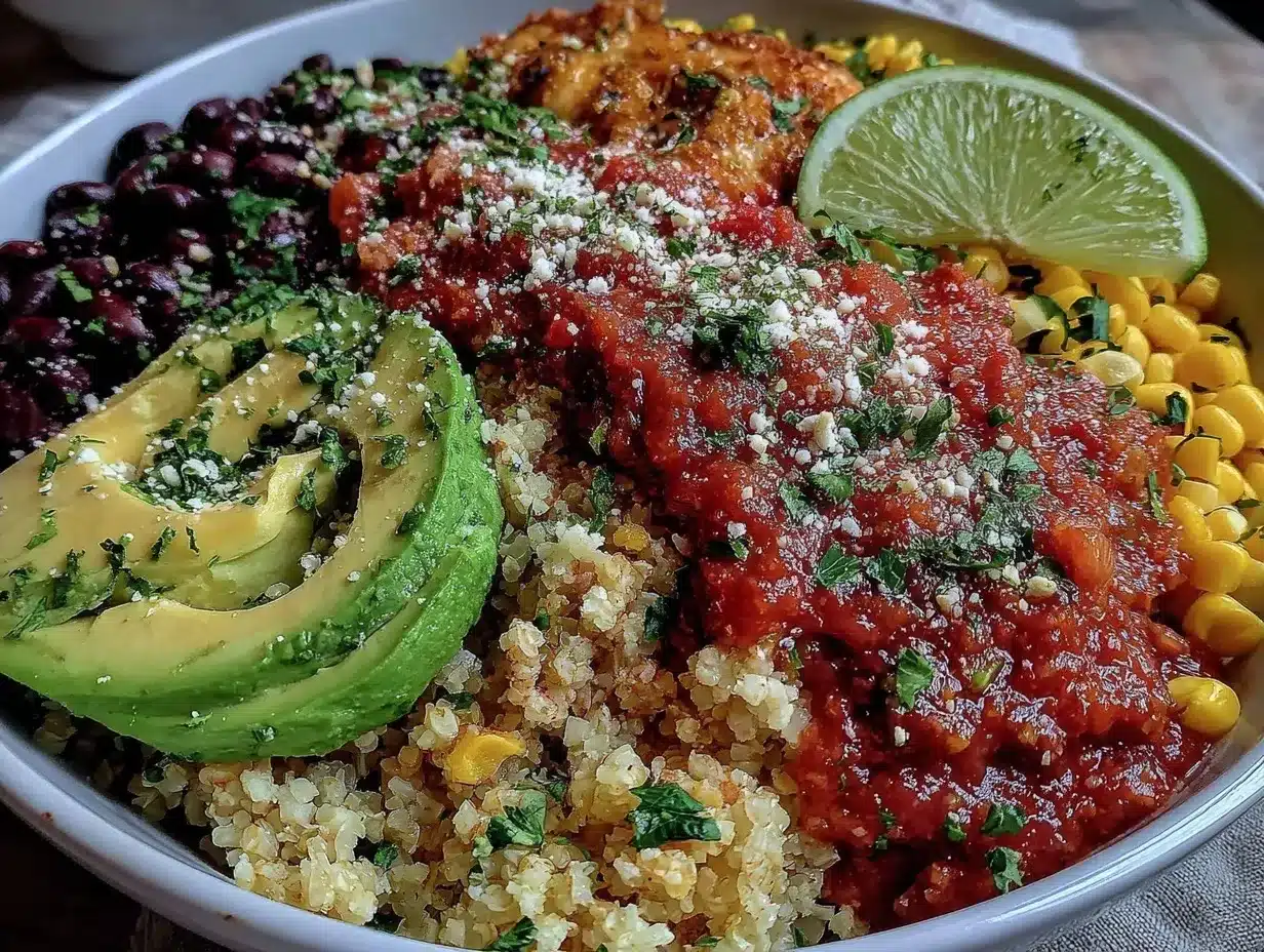 cauliflower rice burrito bowl preparation steps