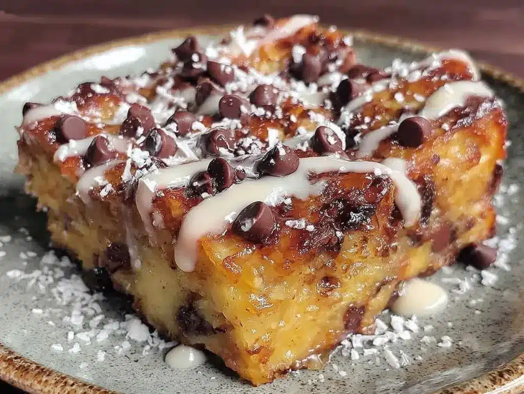 chocolate chip bread pudding - featured image
