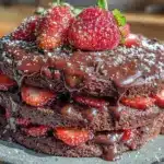Chocolate Strawberry Layer Cake - featured image