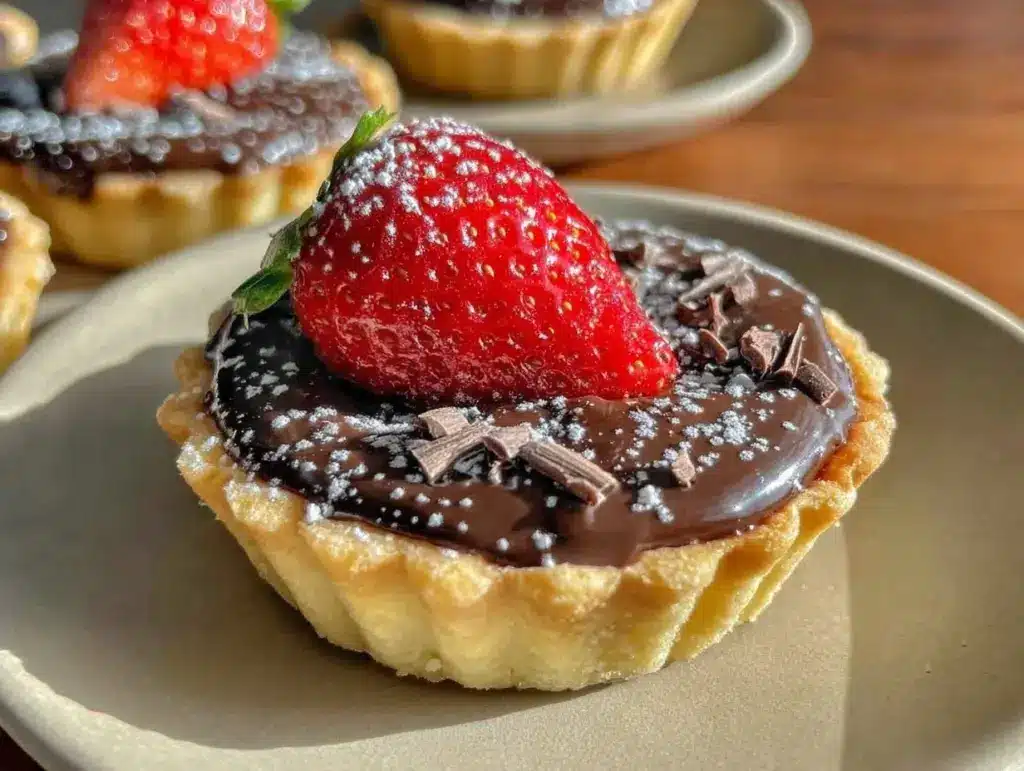 chocolate strawberry tart - featured image