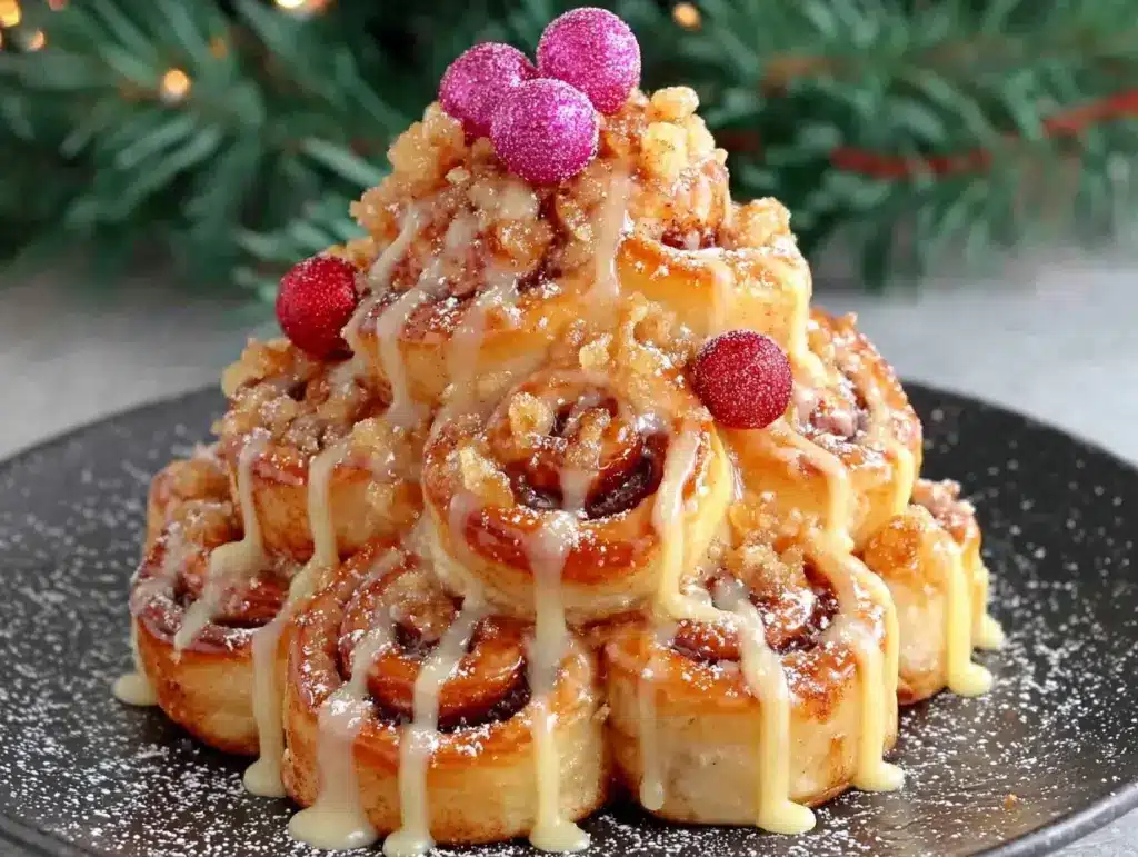 cinnamon roll Christmas tree - featured image