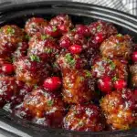 cranberry meatballs - featured image