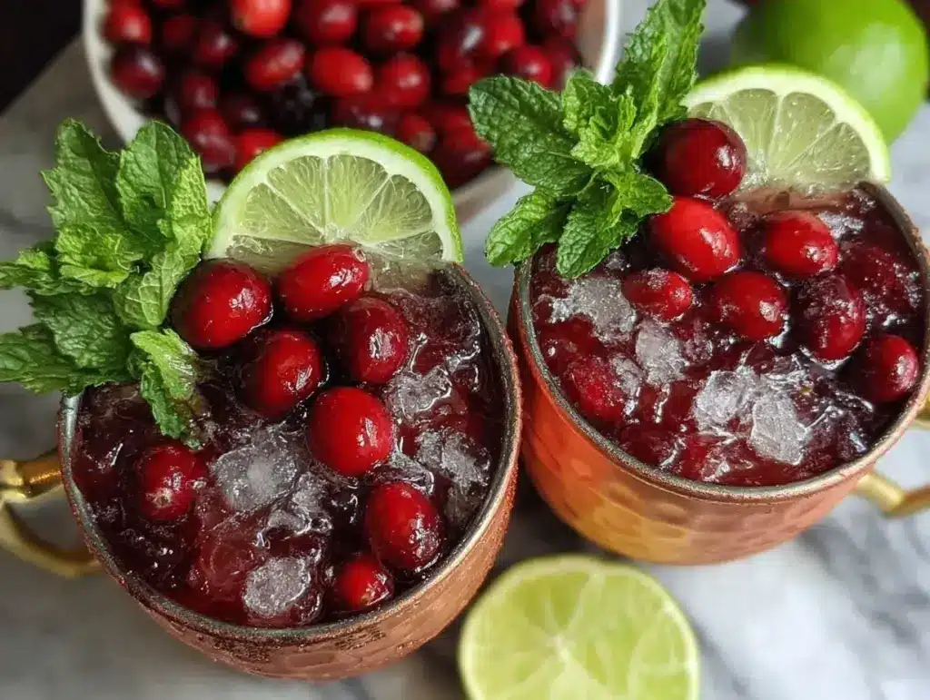 Cranberry Moscow Mule Cocktail - featured image