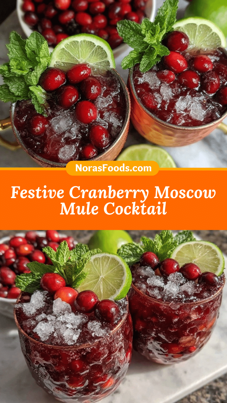 Cranberry Moscow Mule Cocktail recipe