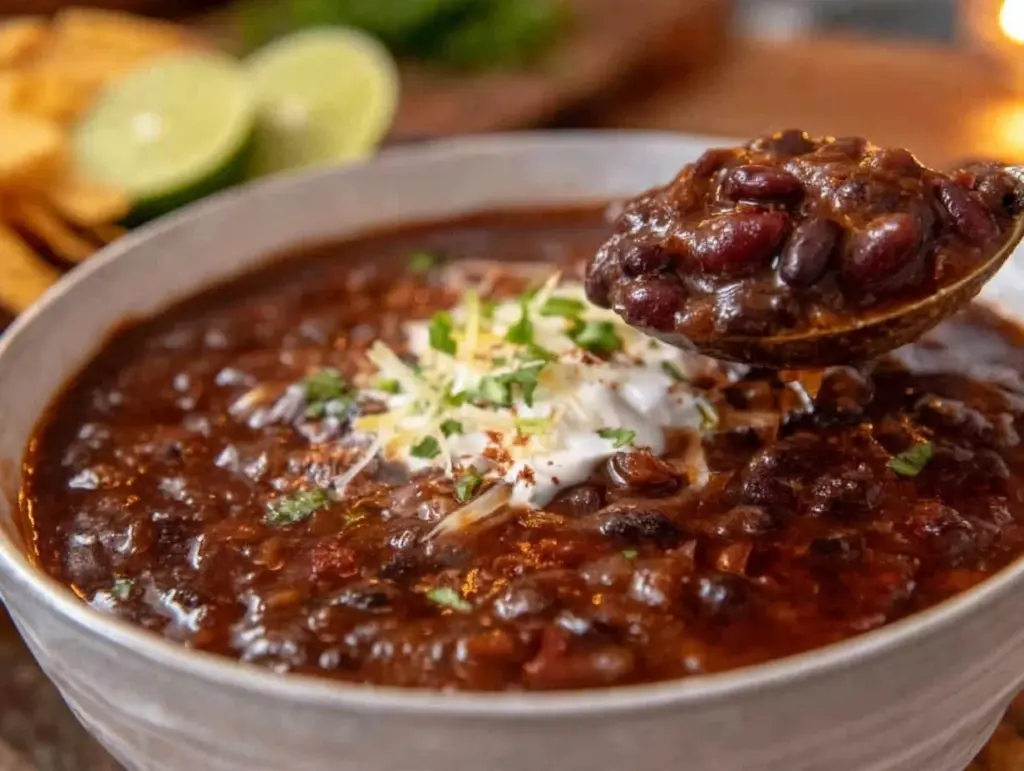 creamy black bean soup - featured image